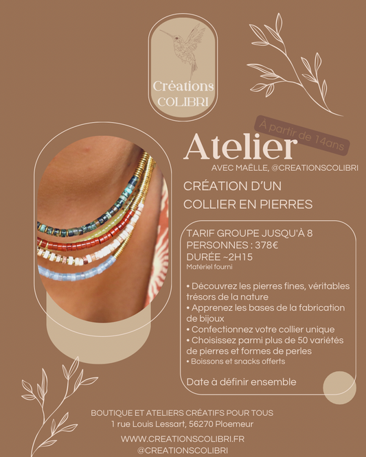 Groupe : Atelier Création d’un collier en pierres