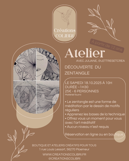 Atelier Découverte du zentangle - 18 octobre