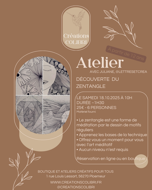 Atelier Découverte du zentangle - 18 octobre