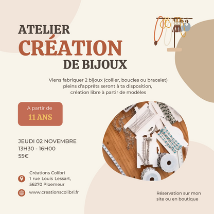 Ateliers de la Toussaint - Enfants - 02 novembre - Création de bijoux