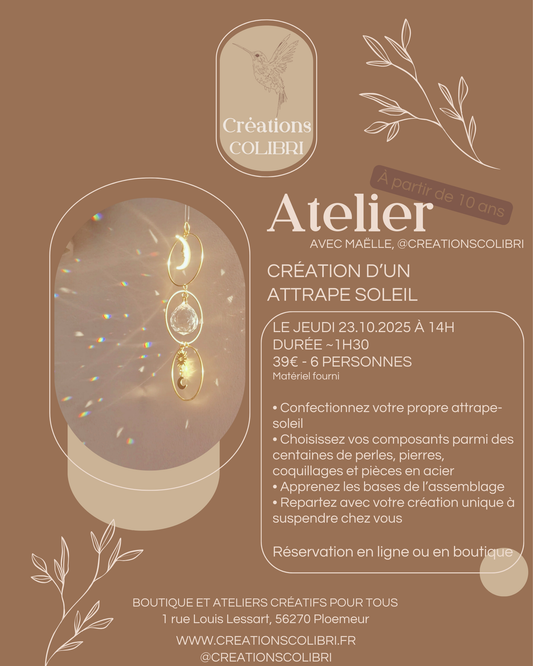 Atelier Enfants : Création d’un attrape-soleil - 23 octobre