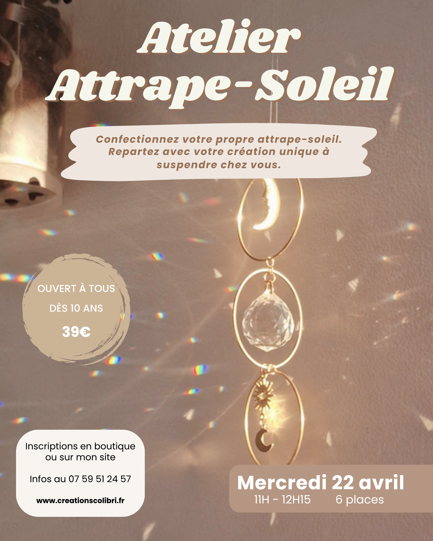 Atelier Création d’un attrape-soleil - 22 avril