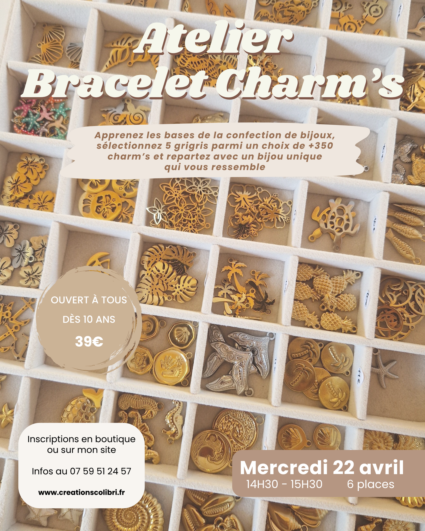 Atelier Création bracelet charm’s - 22 avril