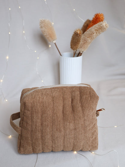 Trousse de toilette XL en velours - 9 couleurs