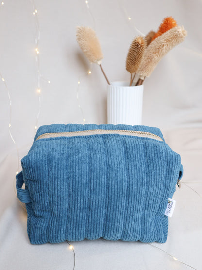 Trousse de toilette XL en velours - 9 couleurs