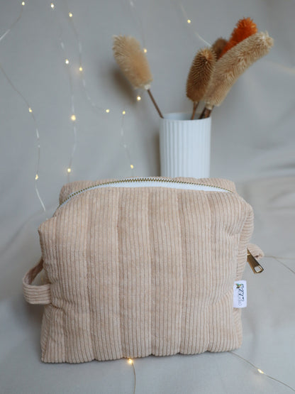 Trousse de toilette XL en velours - 9 couleurs