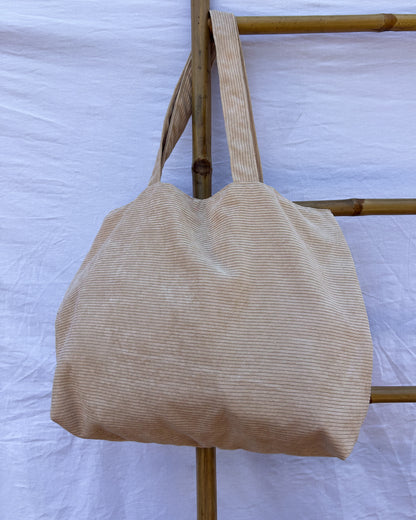 Sac velours Crème