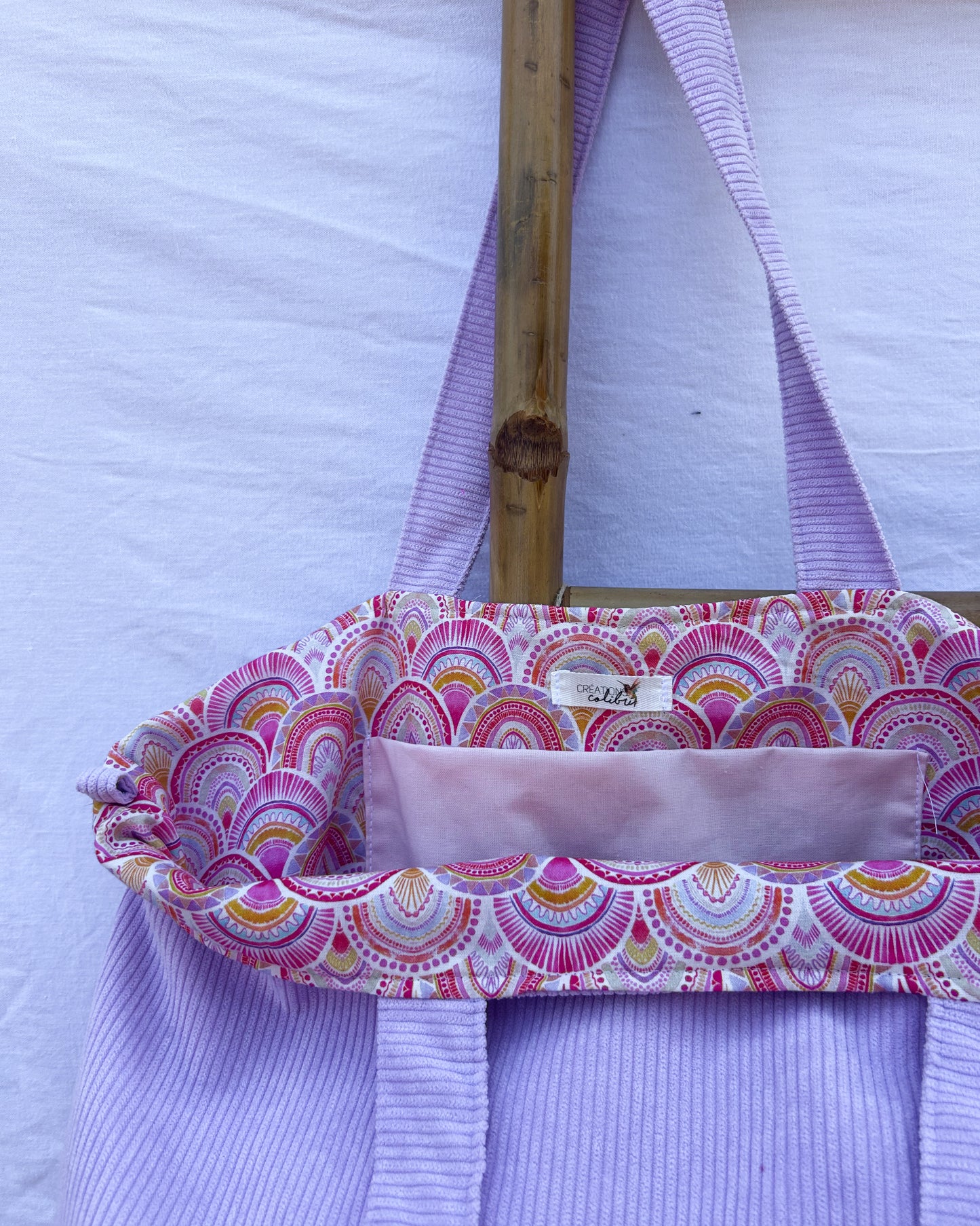 Sac en velours Lilas