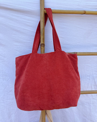 Sac en velours Terracotta