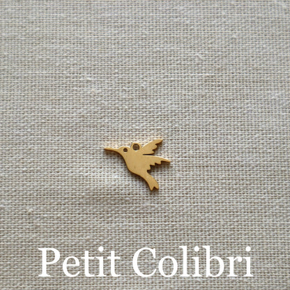 Pendentif petit colibri doré