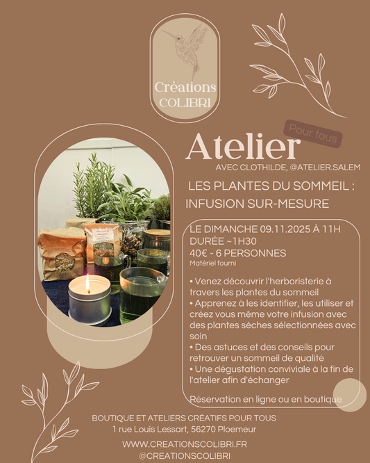 Atelier Herboristerie - Les plantes du sommeil : création d'une infusion sur-mesure - 09 novembre