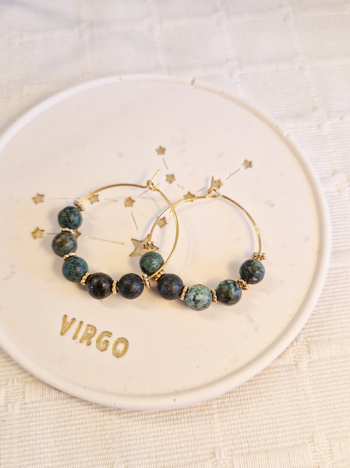 Boucles d'oreilles Bali Turquoise Africaine