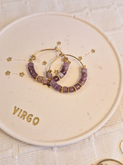 Boucles d'oreilles Colima Améthyste