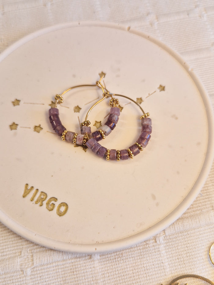 Boucles d'oreilles Colima Améthyste