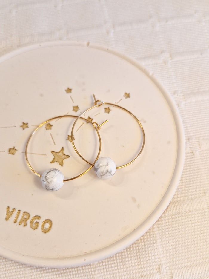 Boucles d'oreilles Fira Howlite