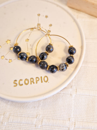 Boucles d'oreilles Bali Labradorite