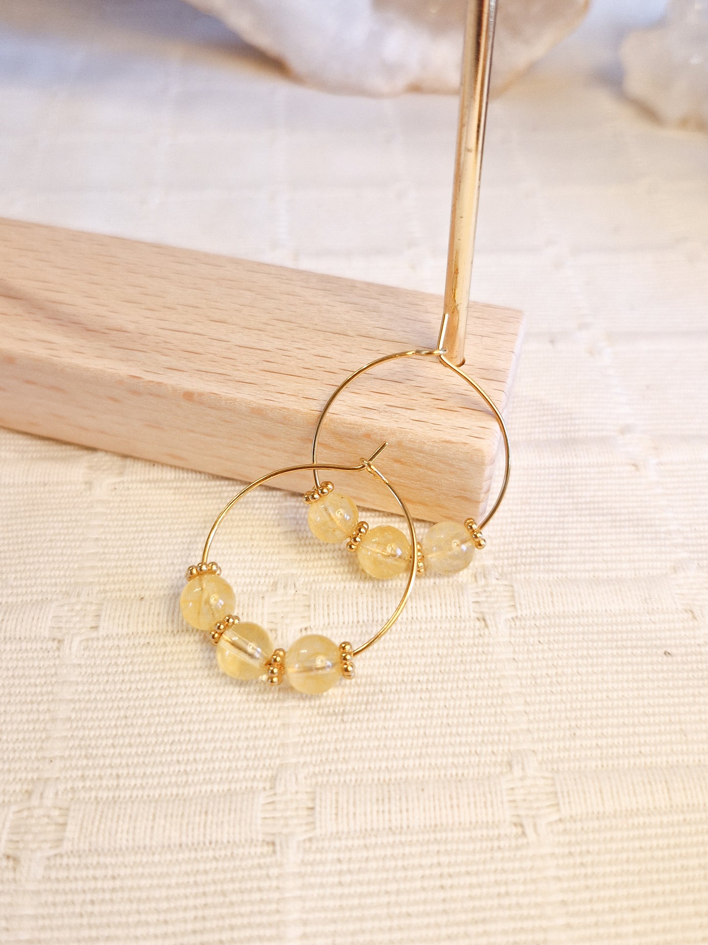 Boucles d'oreilles Eko Citrine