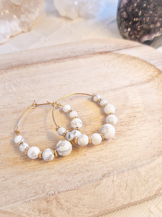 Boucles d'oreilles Cozu Howlite