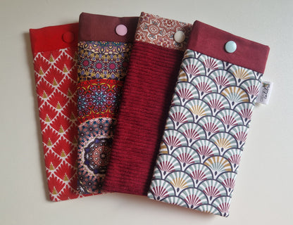 Étui à lunettes Tons rouges - Creations Colibri