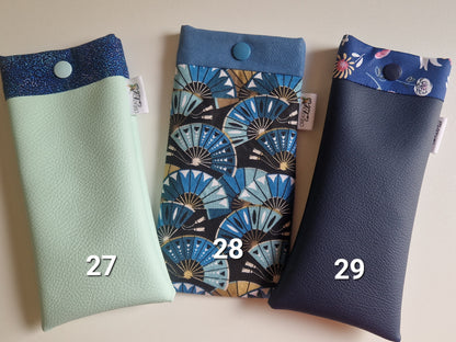 Étui à lunettes Tons bleus - Creations Colibri