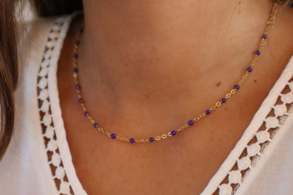 Ras de cou Iris - 14 couleurs - Or et argent