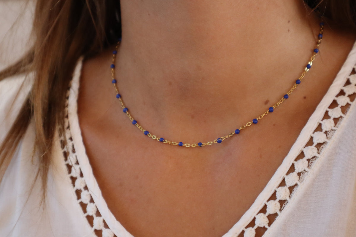 Ras de cou Iris - 14 couleurs - Or et argent