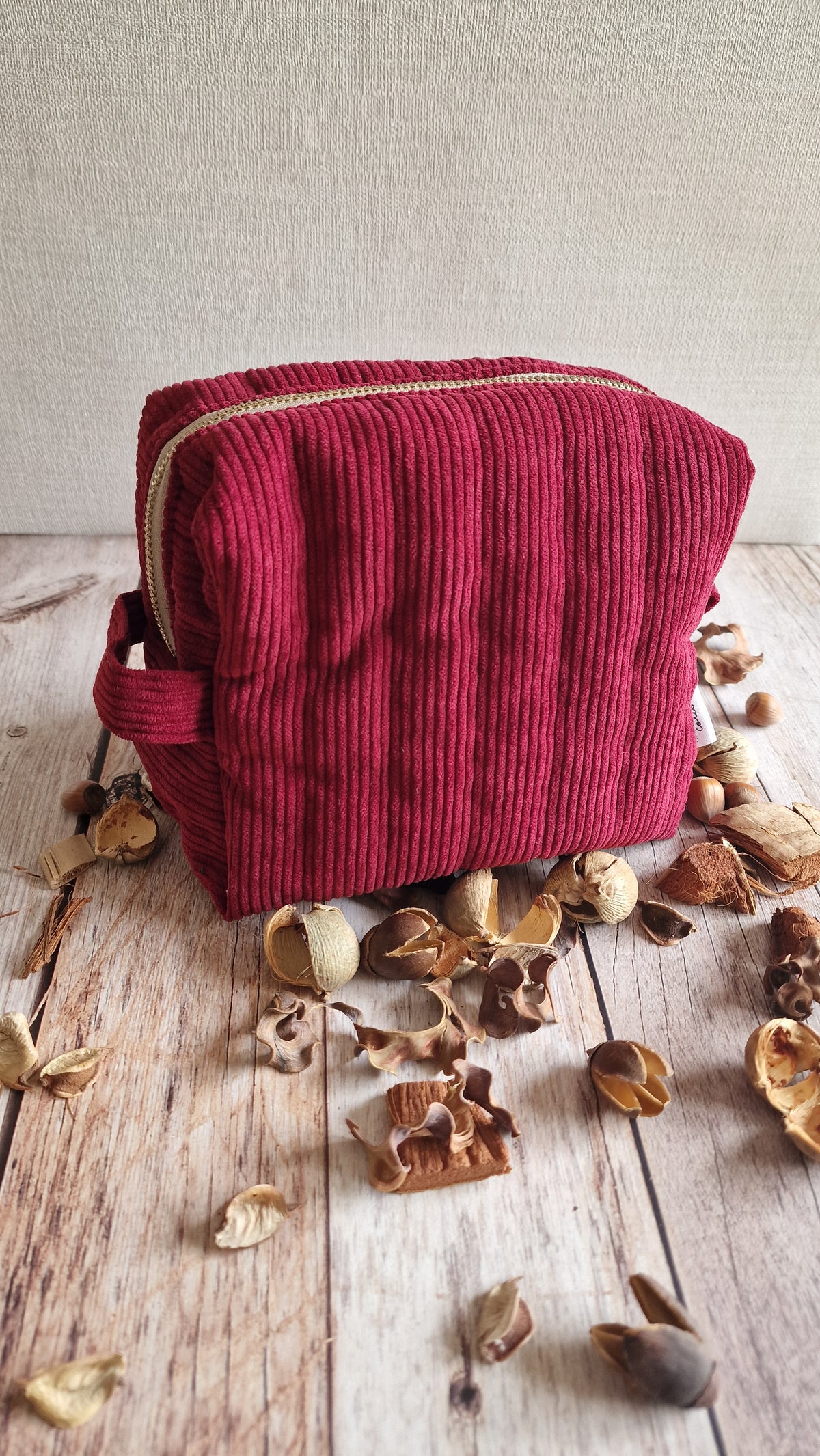 Trousse de toilette XL en velours - 9 couleurs