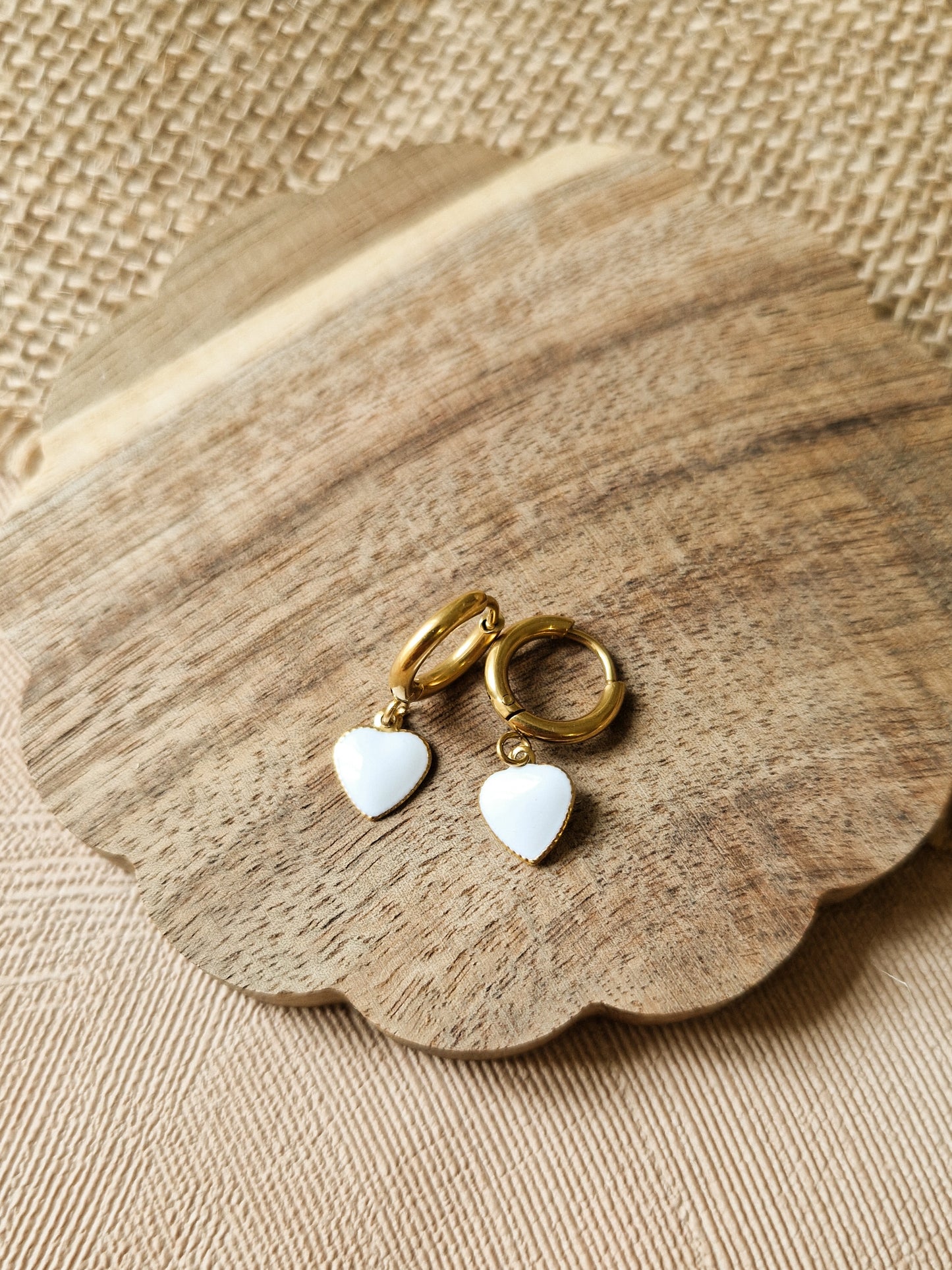 Boucles d'oreilles Ati blanc