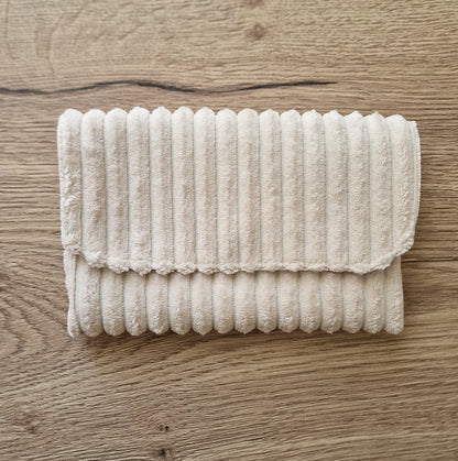 Pochette velours Clara plate