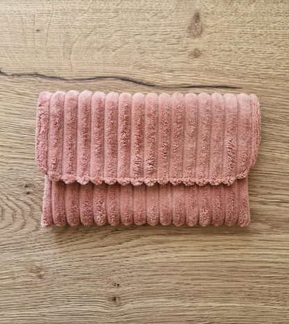 Pochette velours Clara plate