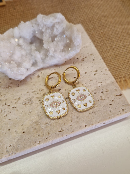 Boucles d'oreilles Protect - Blanc