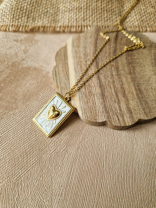 Collier Love - Blanc