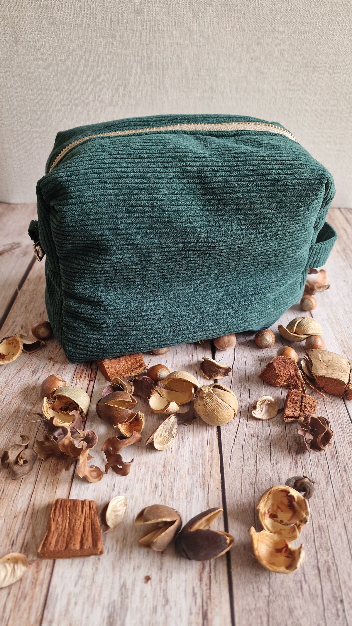 Trousse de toilette XL en velours - 9 couleurs