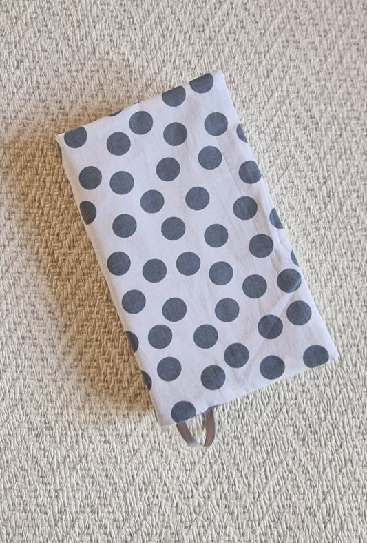 Couvre livre pois gris