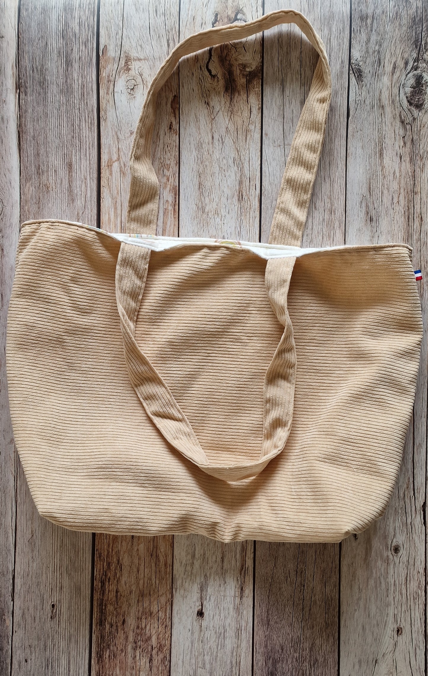 Sac velours beige