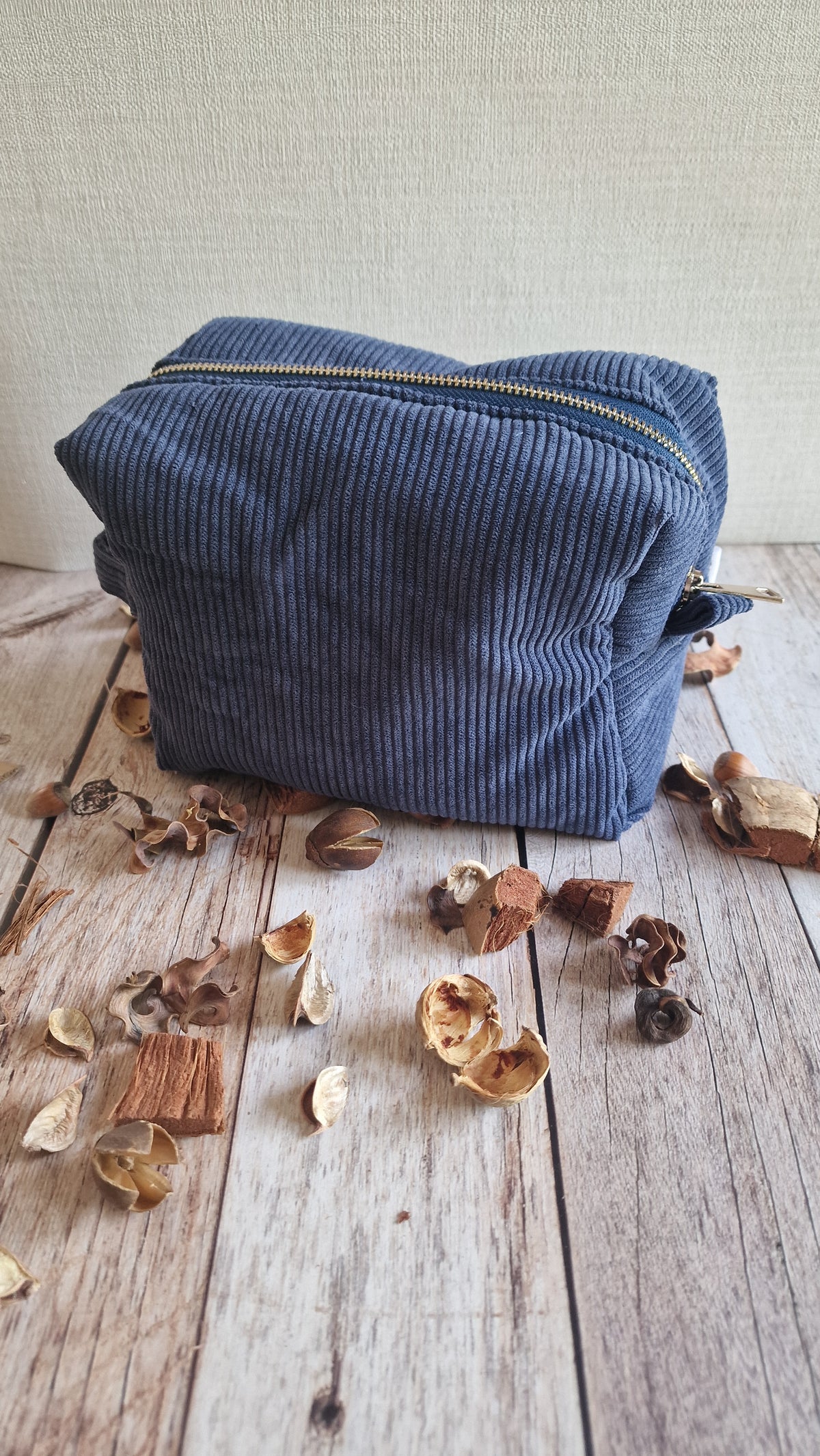 Trousse de toilette XL en velours - 9 couleurs