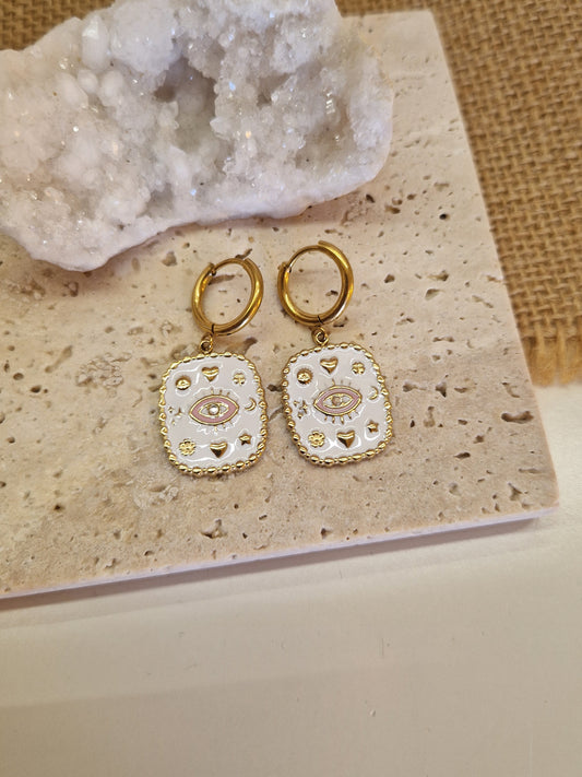 Boucles d'oreilles Protect - Blanc