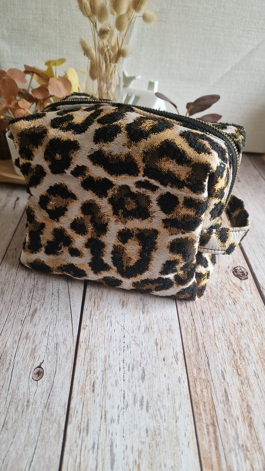 Trousse de toilette XL léopard