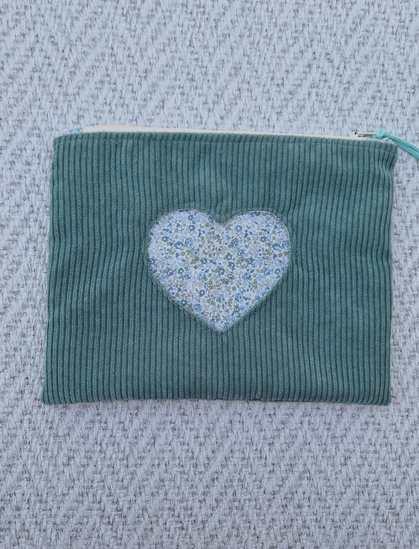 Pochette en velours Coeur
