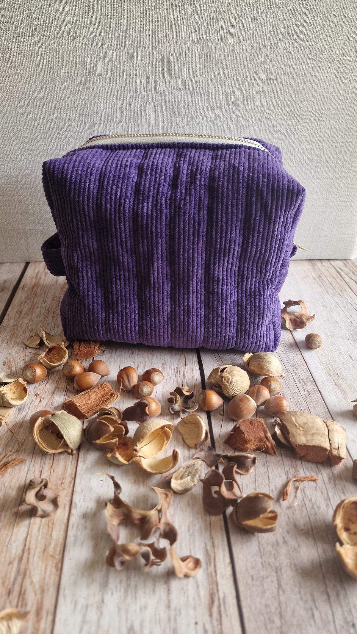 Trousse de toilette XL en velours - 9 couleurs