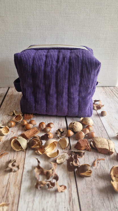 Trousse de toilette XL en velours - 9 couleurs