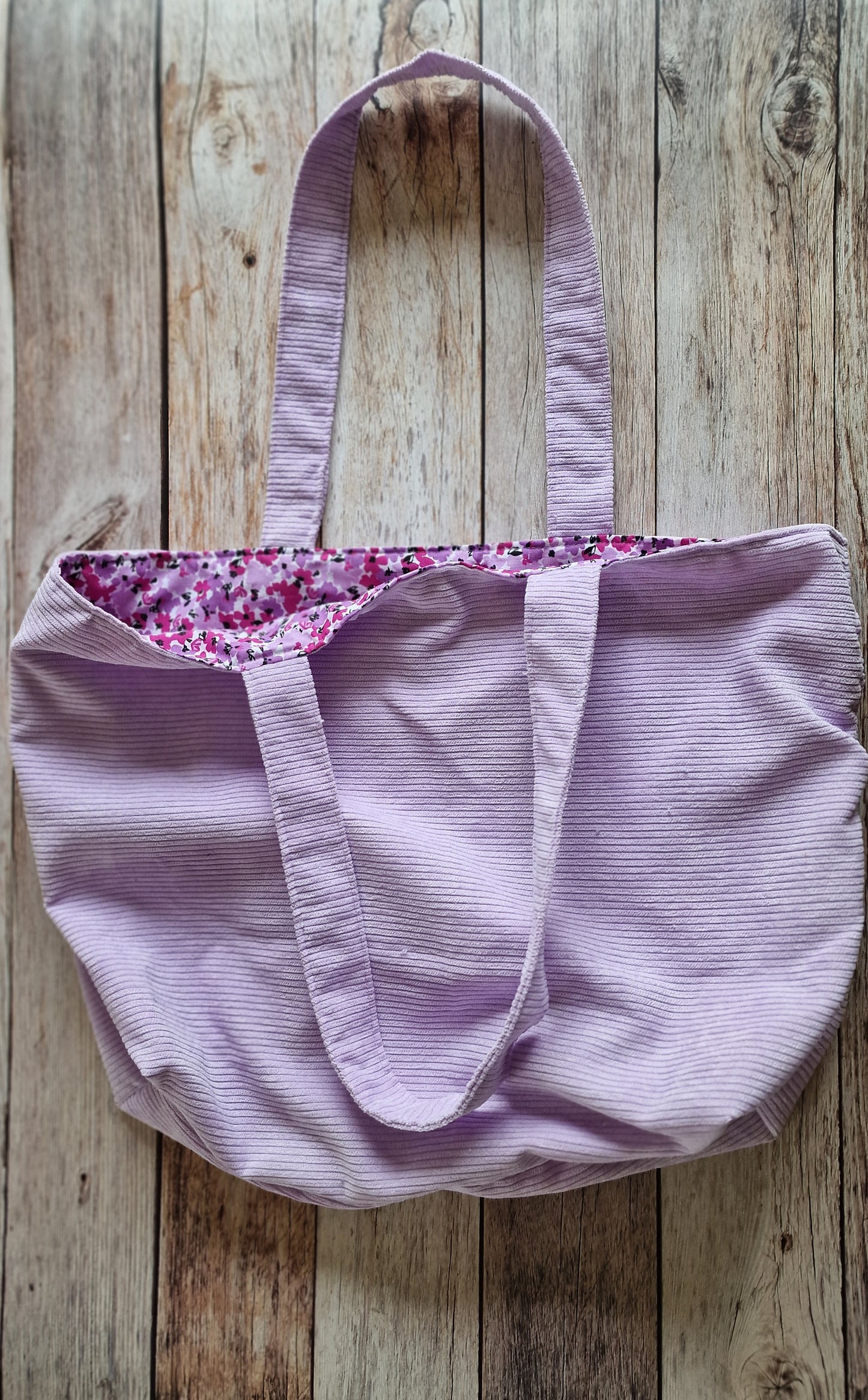 Sac velours lilas