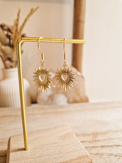 Boucles d'oreilles Cœur Scintillant