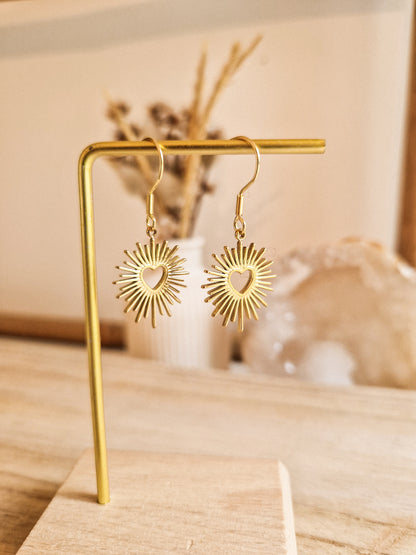 Boucles d'oreilles Cœur Scintillant
