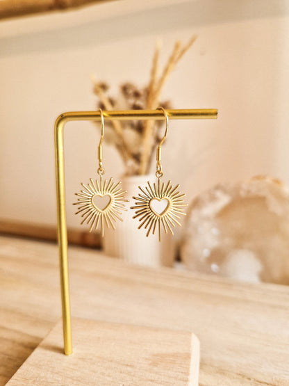 Boucles d'oreilles Cœur Scintillant