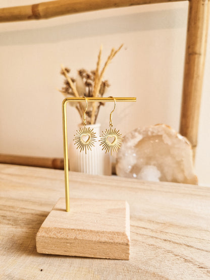 Boucles d'oreilles Cœur Scintillant