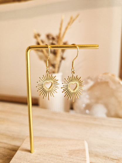 Boucles d'oreilles Cœur Scintillant