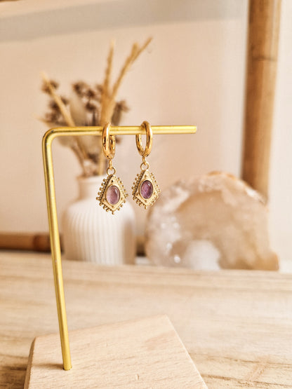 Boucles d'oreilles Ïorana Améthyste