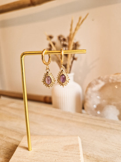 Boucles d'oreilles Ïorana Améthyste