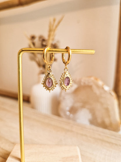 Boucles d'oreilles Ïorana Améthyste